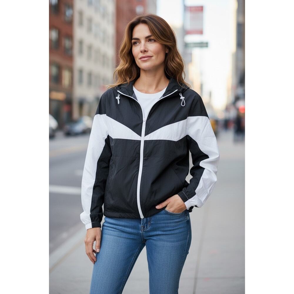 NWT! Johnny Was Calme Elements Jacket Full Zip Hoodie Windbreaker - Size Large